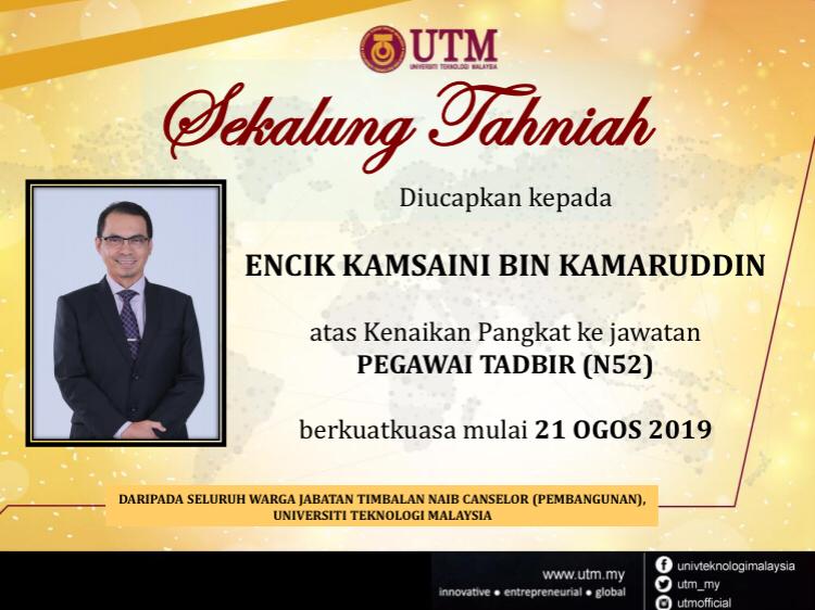 Congratulation Encik Kamsaini Bin Kamaruddin