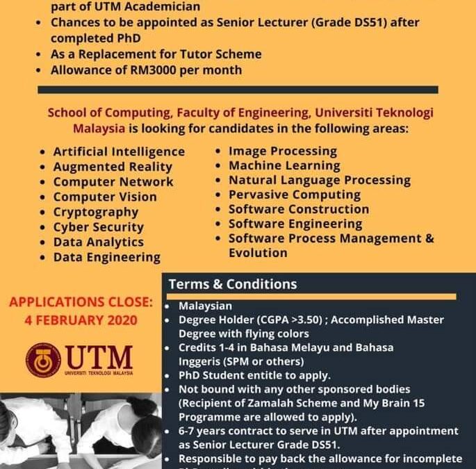 UTM ACADEMIC FELLOW (SLAM)