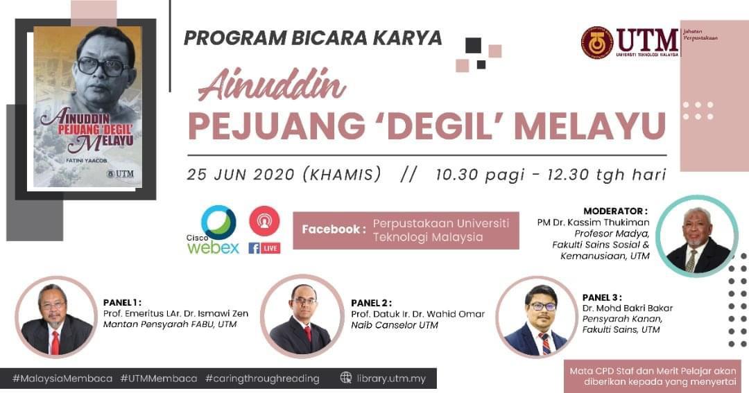 KARYA TALK PROGRAMME – AINUDDIN PEJUANG ‘DEGIL’ MELAYU